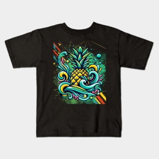 Abstract Pineapple Art Kids T-Shirt